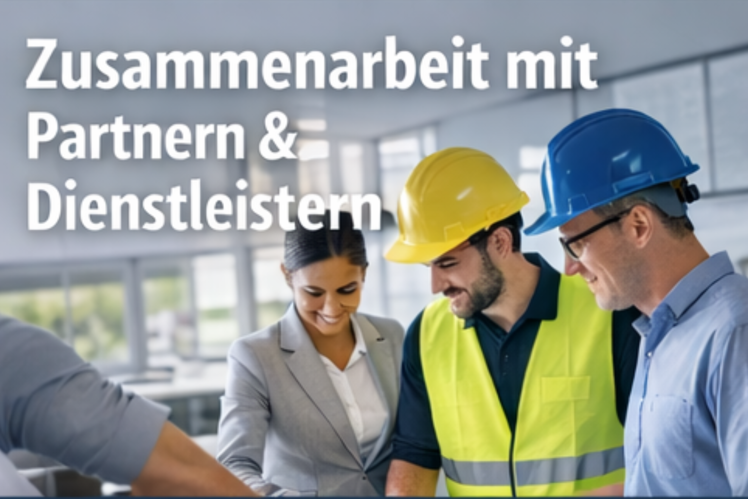 Zusammenarbeit mit Partnern und Dienstleistern im Hallenbau